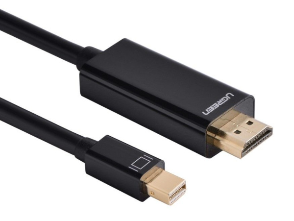 10455 Кабель Ugreen MD101 MiniDisplayPort-HDMI, 3m, Цвет-черный. 10455 Кабель Ugreen MD101 MiniDisplayPort-HDMI, 3m, Цвет-черный.